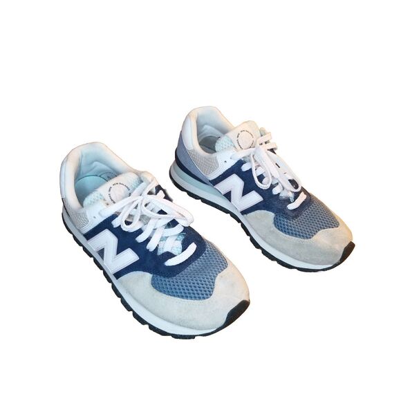 New Balance 574 Men\'s Size 10 Tan Blue Suede Running Shoes Sneakers ML574D2E main image 9